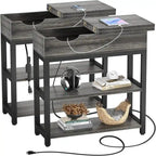 Table d'appoint avec station de recharge - 11P x 23,6L x 24,5H