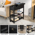 Table d'appoint avec station de recharge - 11P x 23,6L x 24,5H