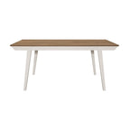Table à manger Prospect Natural Acacia et Off White avec pieds évasés
