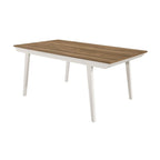 Table à manger Prospect Natural Acacia et Off White avec pieds évasés