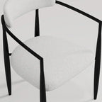 Ensemble de salle à manger moderne et minimaliste de 9 pièces avec plateau en pierre frittée extensible de 240 cm et 8 chaises en tissu