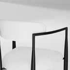 Ensemble de salle à manger moderne et minimaliste de 9 pièces avec plateau en pierre frittée extensible de 240 cm et 8 chaises en tissu