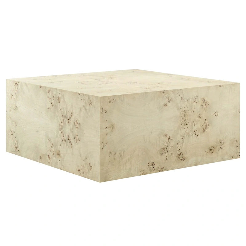 Table basse carrée en loupe de bois Cosmos 36 - S.O.