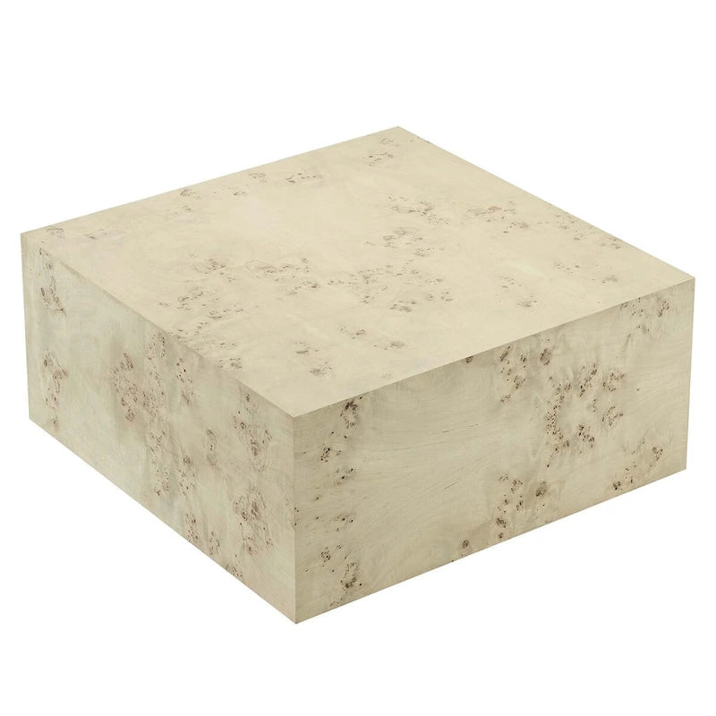 Table basse carrée en loupe de bois Cosmos 36 - S.O.