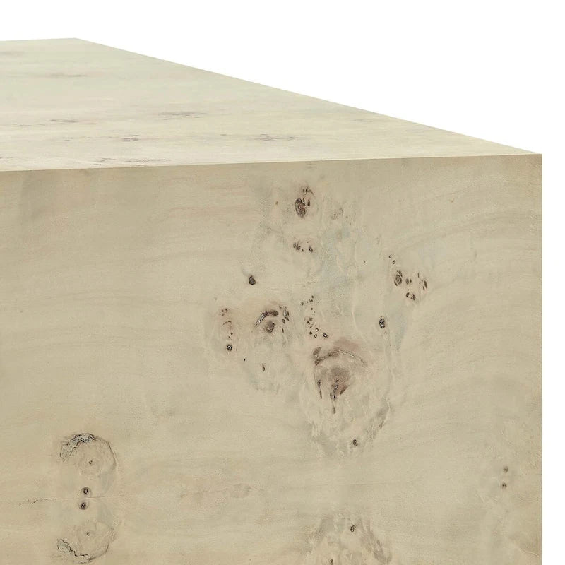 Table basse carrée en loupe de bois Cosmos 36 - S.O.