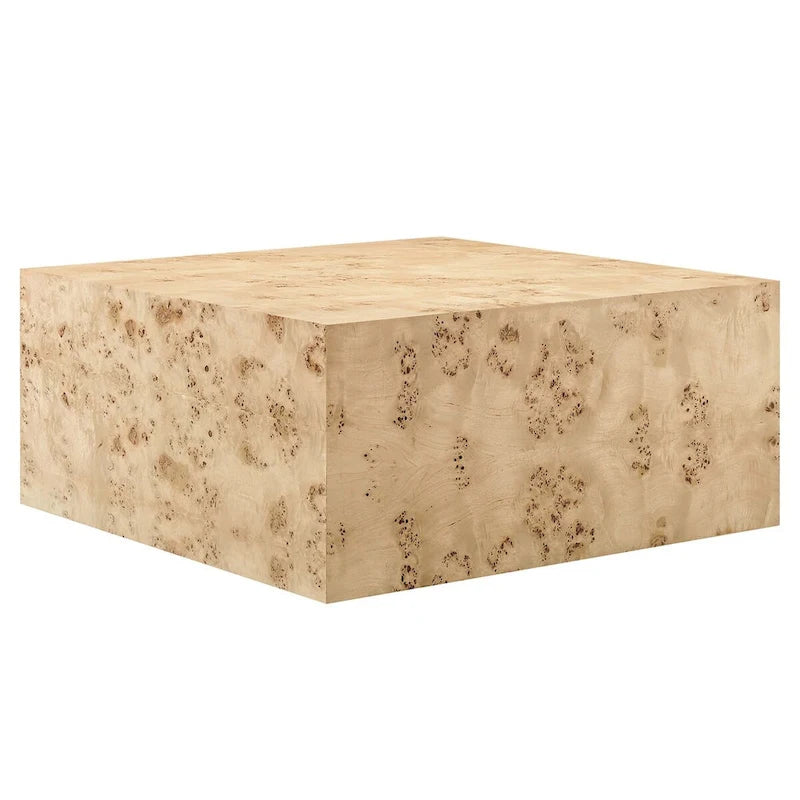 Table basse carrée en loupe de bois Cosmos 36 - S.O.