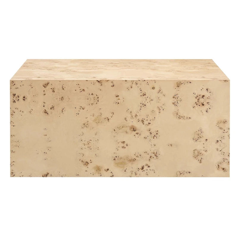 Table basse carrée en loupe de bois Cosmos 36 - S.O.
