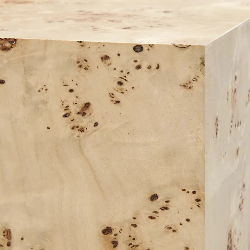 Table basse carrée en loupe de bois Cosmos 36 - S.O.