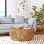 Table basse tambour ronde en rotin Captiva