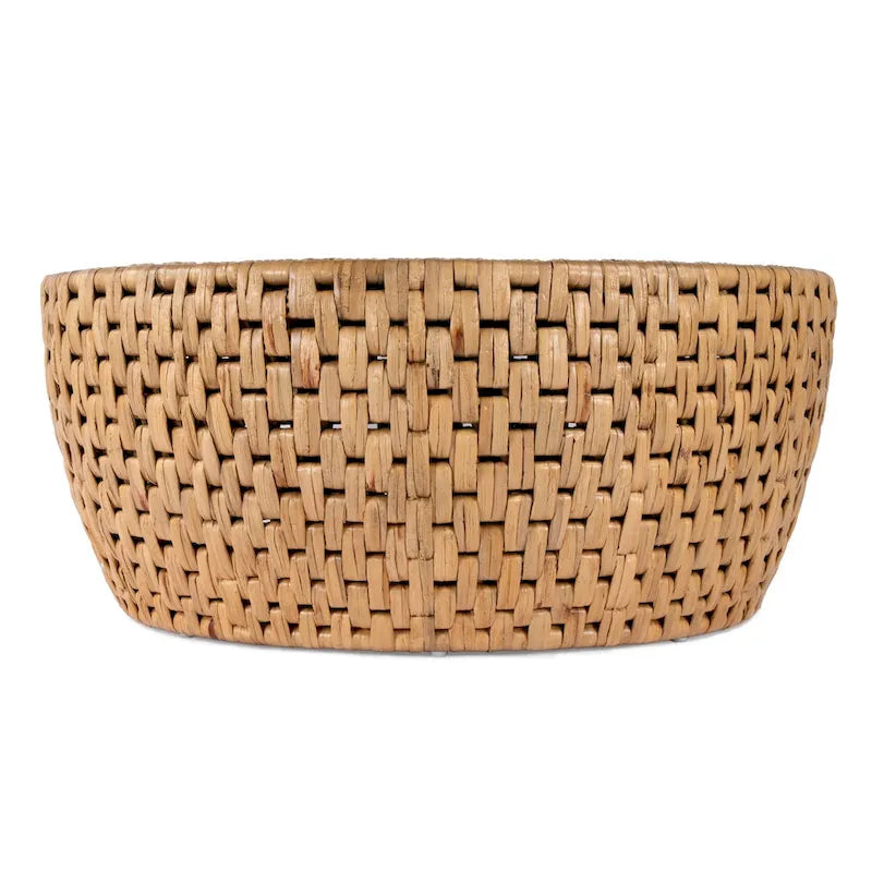Table basse tambour ronde en rotin Captiva