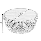 Table basse tambour ronde en rotin Captiva
