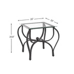 Ensemble de 3 tables basses en verre trempé