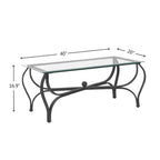 Ensemble de 3 tables basses en verre trempé