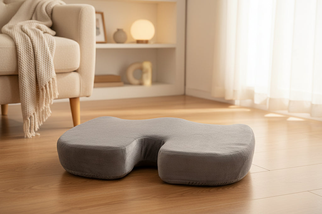 Memory Foam Cooling Gel Seat Cushion Enhanced Orthopedic Contour Coccy Cushion