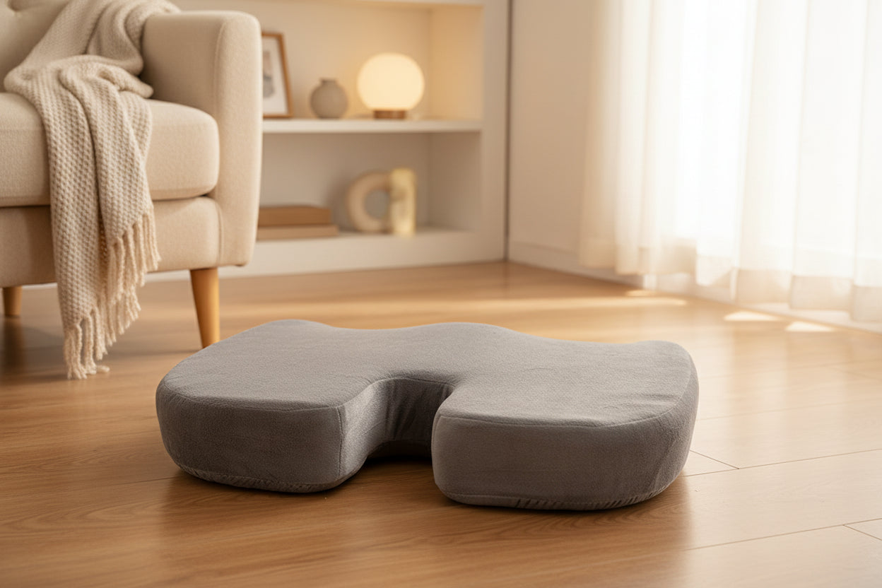 Memory Foam Cooling Gel Seat Cushion Enhanced Orthopedic Contour Coccy Cushion