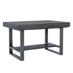 Table de salle à manger hauteur comptoir Wilson grise en bois avec rangement