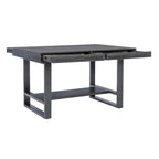 Table de salle à manger hauteur comptoir Wilson grise en bois avec rangement