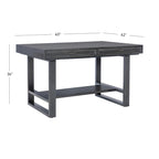Table de salle à manger hauteur comptoir Wilson grise en bois avec rangement