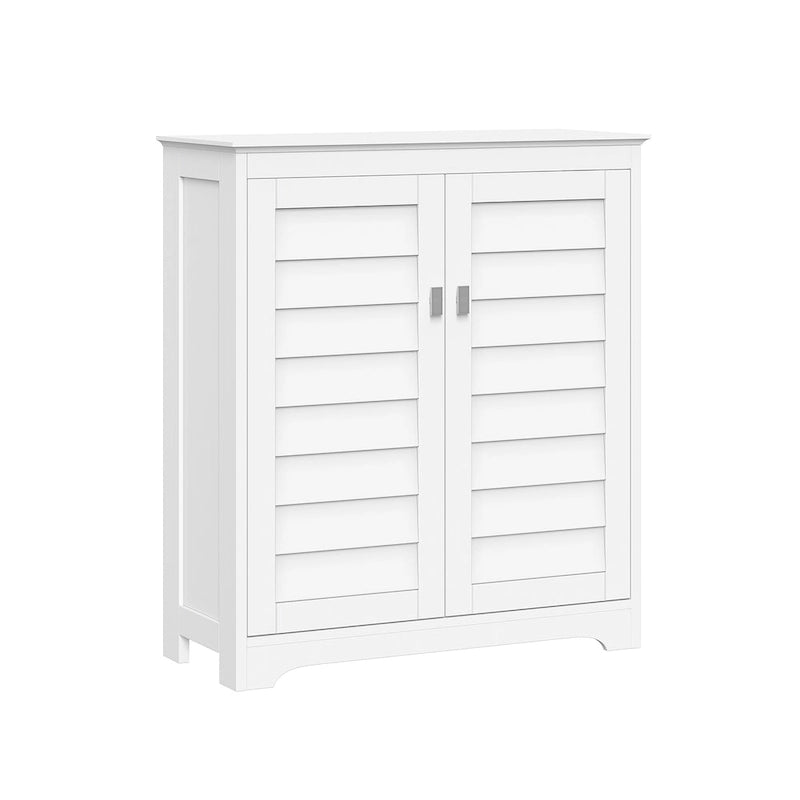 Meuble de rangement et organisateur pour salle de bain et buanderie RiverRidge Brookfield à deux portes avec étagères réglables – Blanc