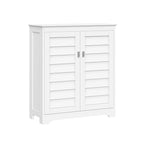 Meuble de rangement et organisateur pour salle de bain et buanderie RiverRidge Brookfield à deux portes avec étagères réglables – Blanc