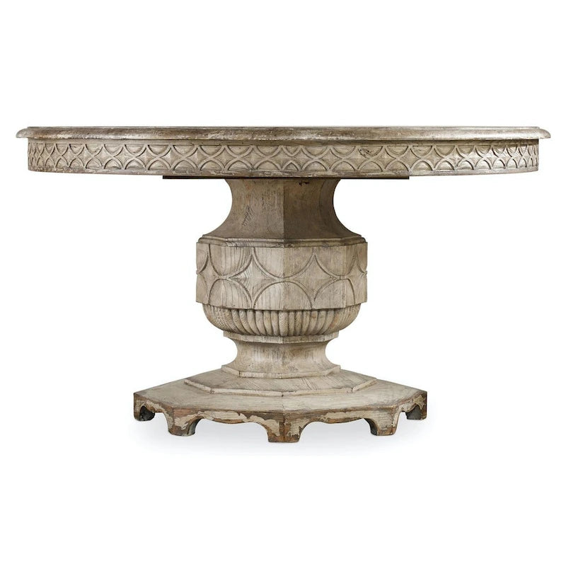 Table à manger ronde de luxe vintage Chatelet 54 de style campagnard